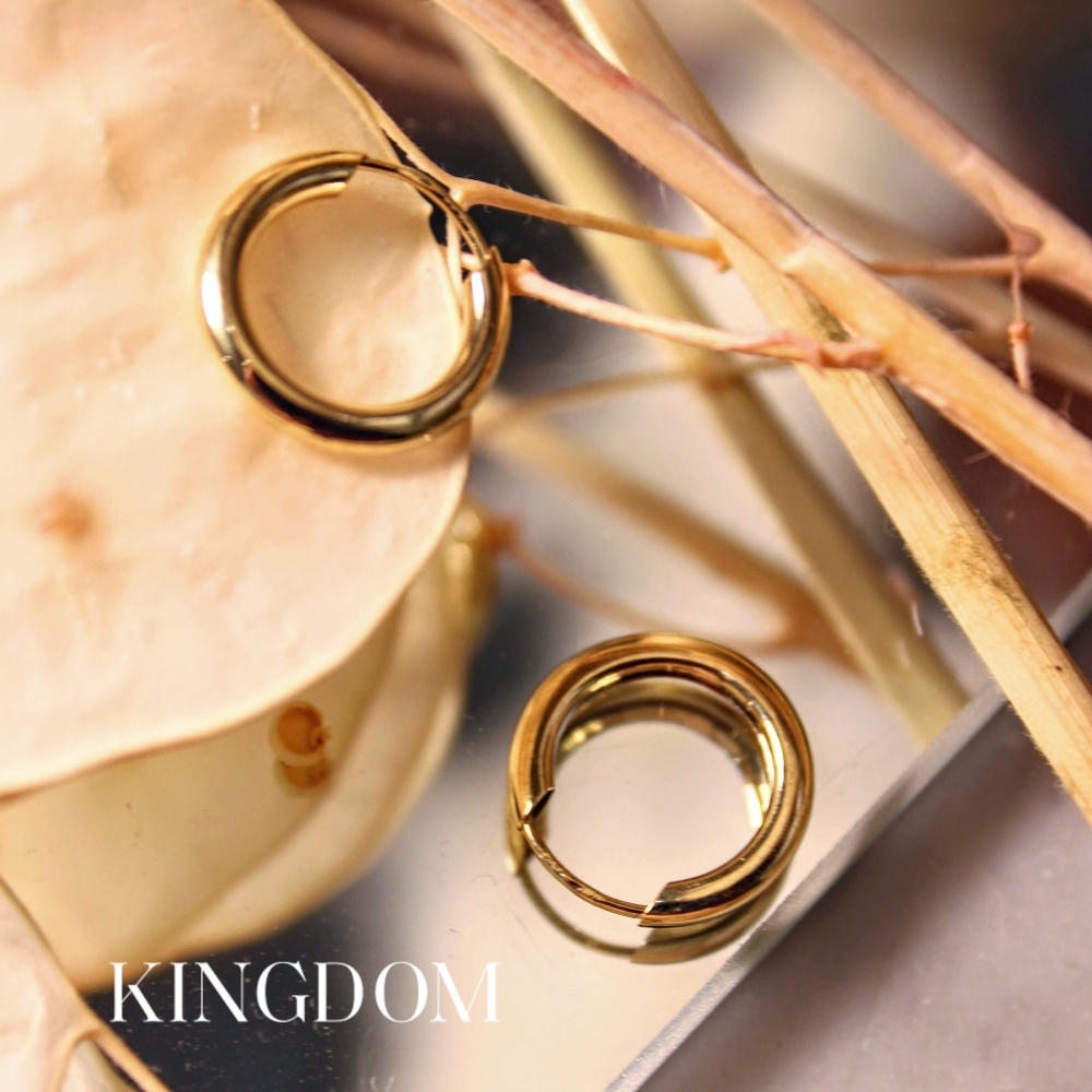 10k Gold sleep hoops 10mm